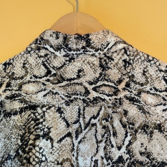 Talbots Snakeskin Print Button Down Shirt - Picture 5 of 9
